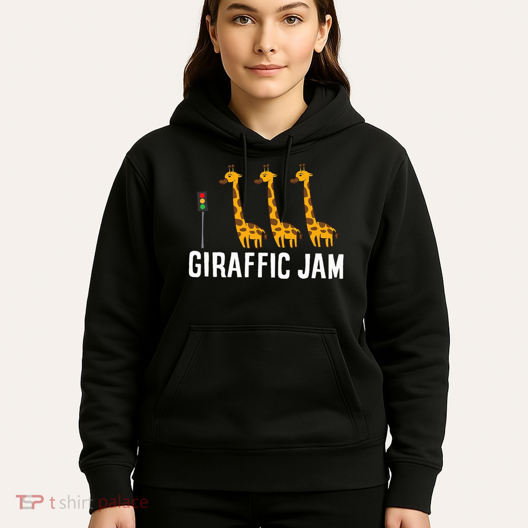 Funny Giraffic Jam Cute Giraffe Giraffe Pun Cute Giraffe Hoodie