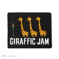 Funny Giraffic Jam Cute Giraffe Giraffe Pun Cute Giraffe Mousepad thumb 0