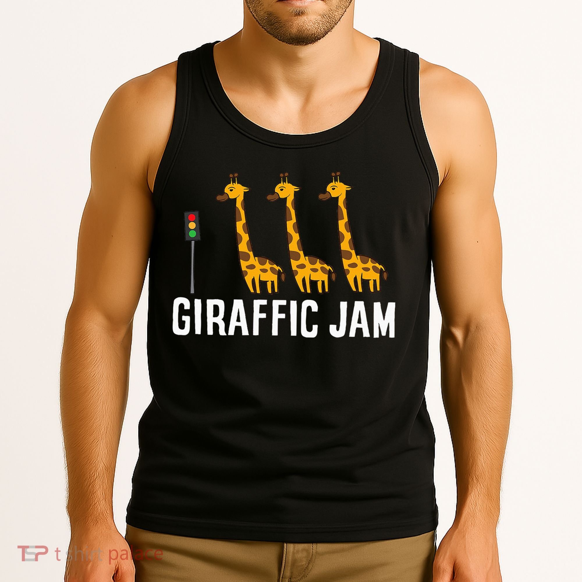 Funny Giraffic Jam Cute Giraffe Giraffe Pun Cute Giraffe Tank Top