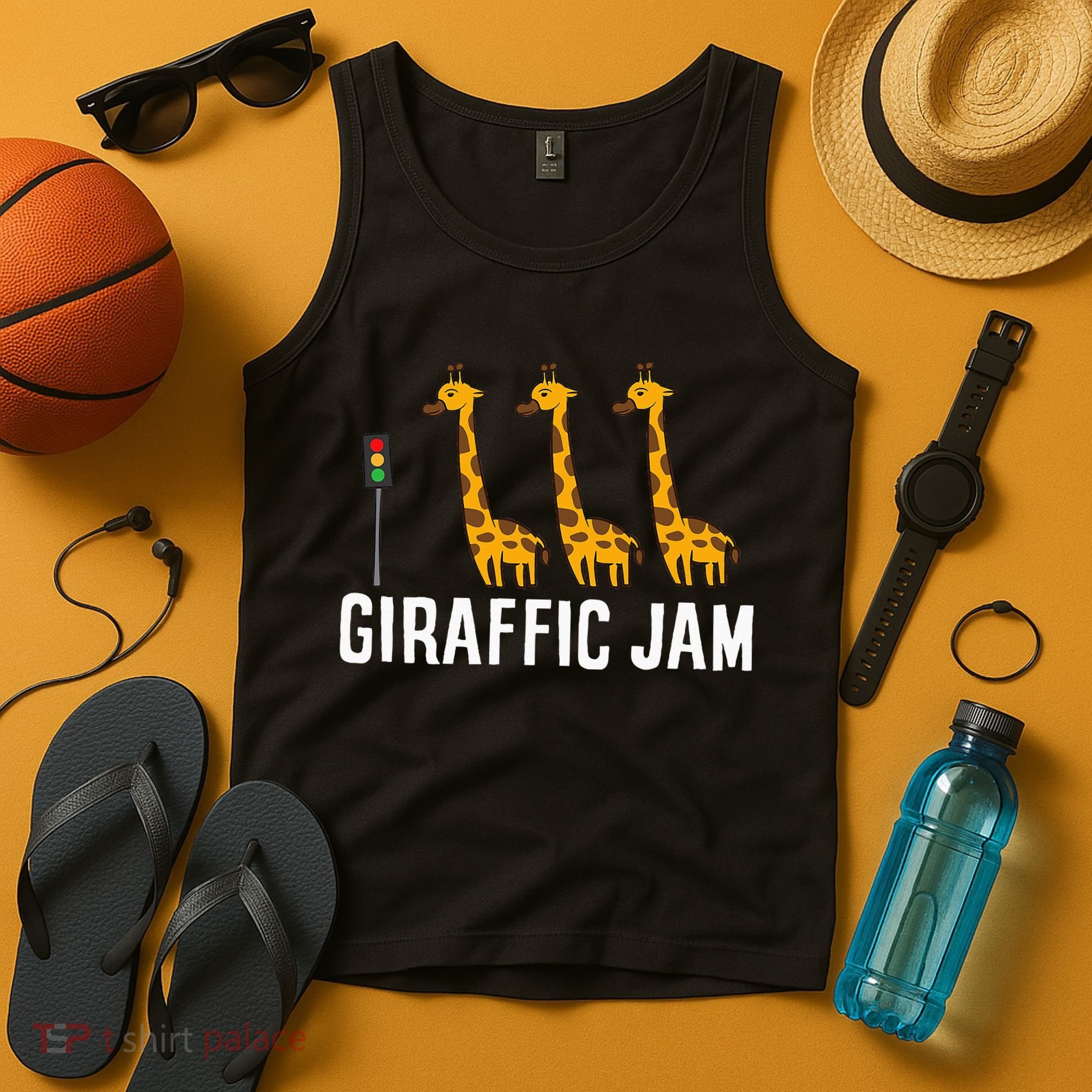 Funny Giraffic Jam Cute Giraffe Giraffe Pun Cute Giraffe Tank Top