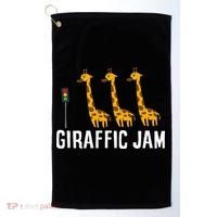 Funny Giraffic Jam Cute Giraffe Giraffe Pun Cute Giraffe Golf Towel thumb 0