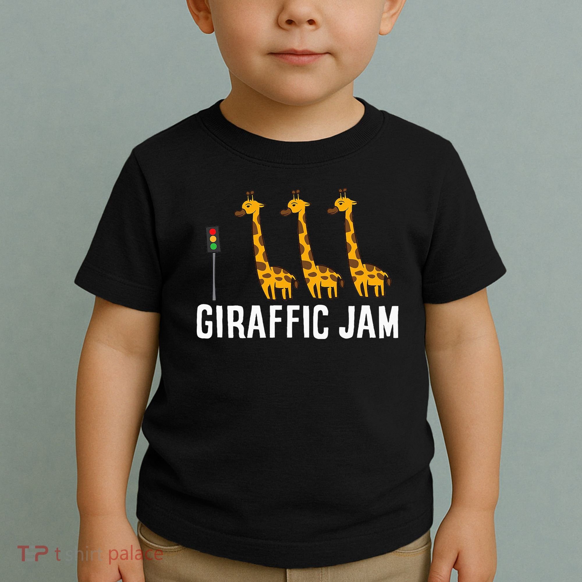 Funny Giraffic Jam Cute Giraffe Giraffe Pun Cute Giraffe Toddler T-Shirt