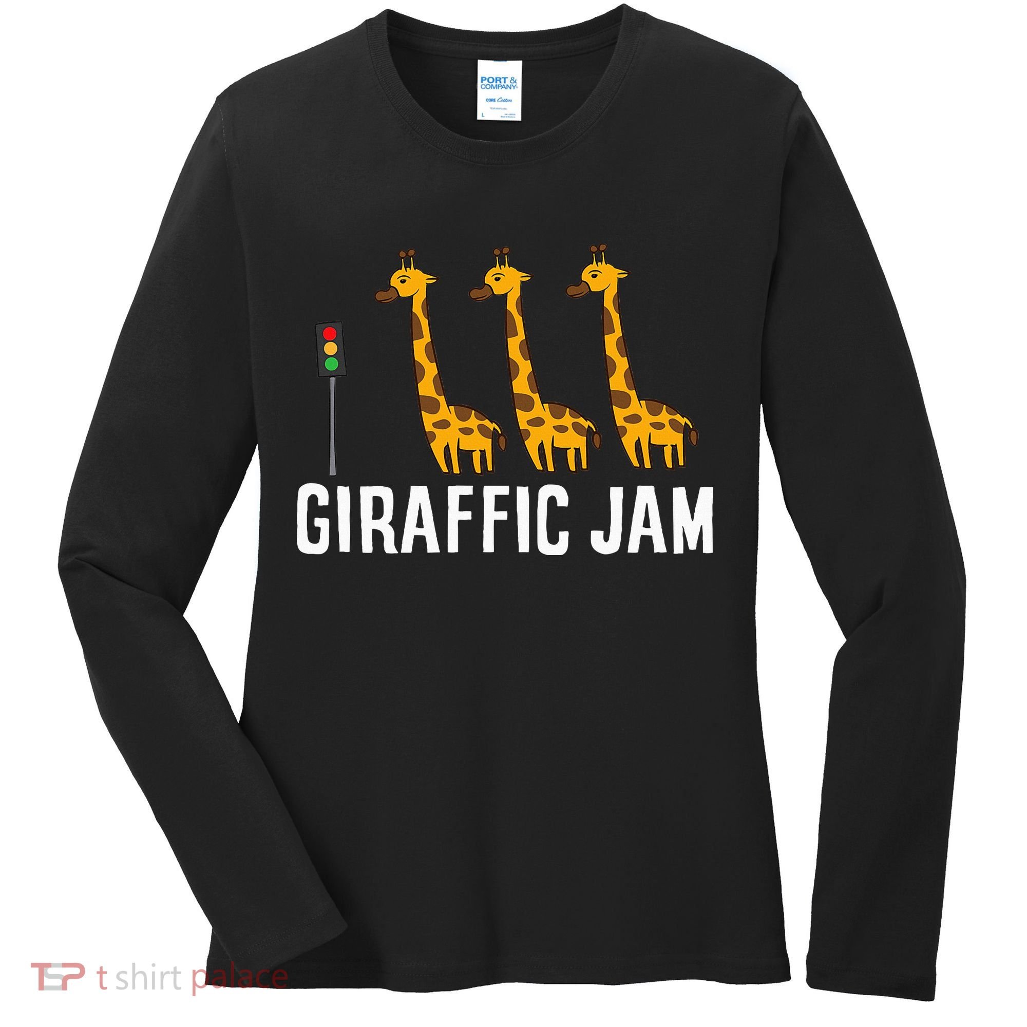 Funny Giraffic Jam Cute Giraffe Giraffe Pun Cute Giraffe Women's Long Sleeve Shirt