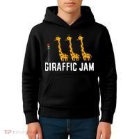 Funny Giraffic Jam Cute Giraffe Giraffe Pun Cute Giraffe Kids Hoodie thumb 4