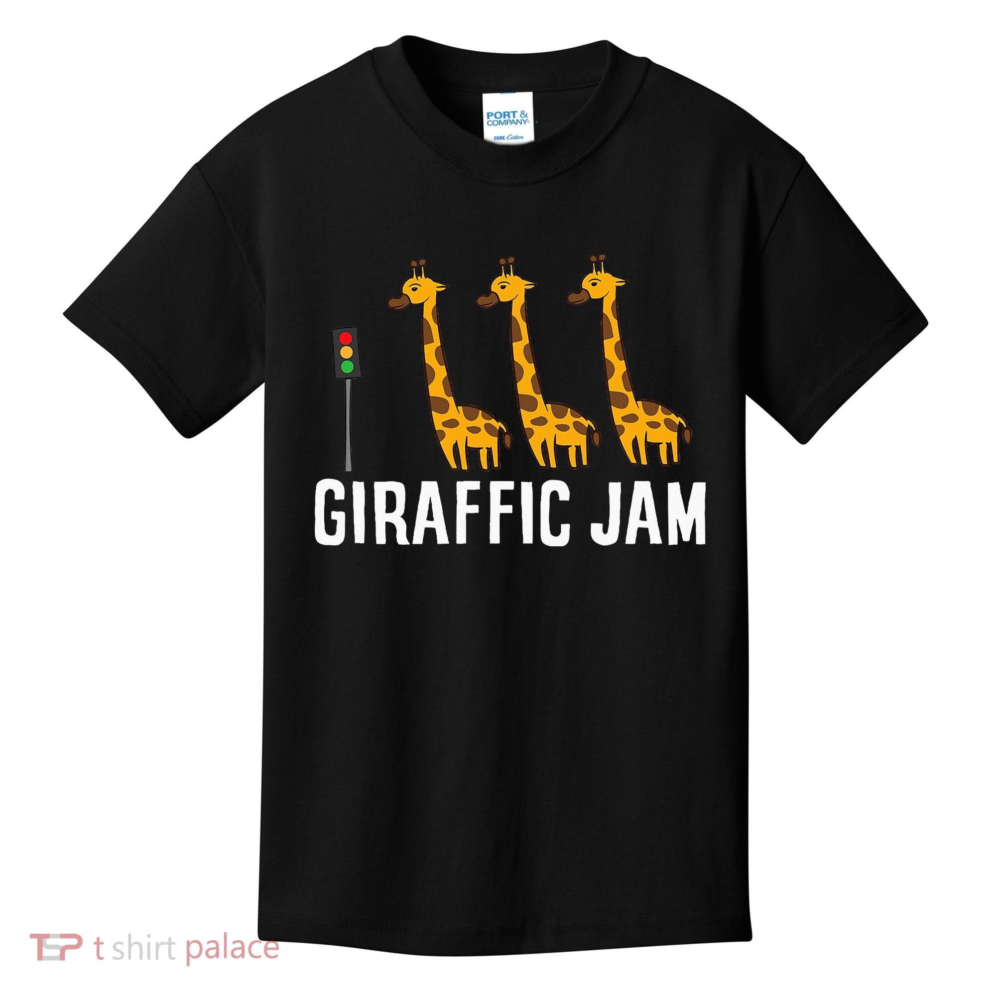 Funny Giraffic Jam Cute Giraffe Giraffe Pun Cute Giraffe Kids T-Shirt