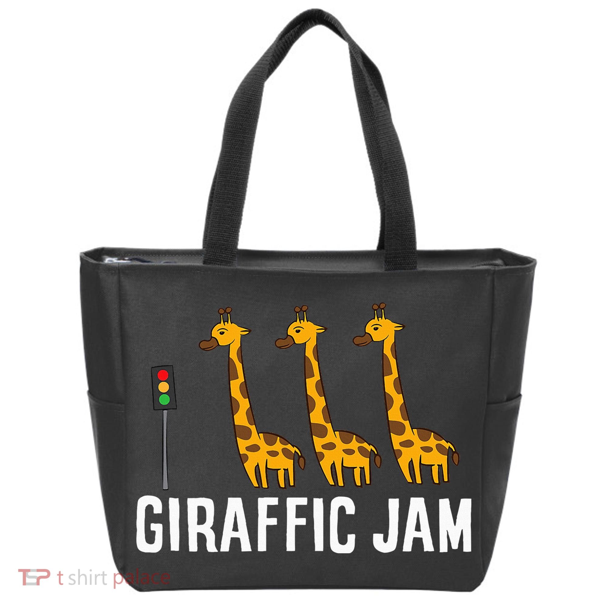 Funny Giraffic Jam Cute Giraffe Giraffe Pun Cute Giraffe Tote Bag