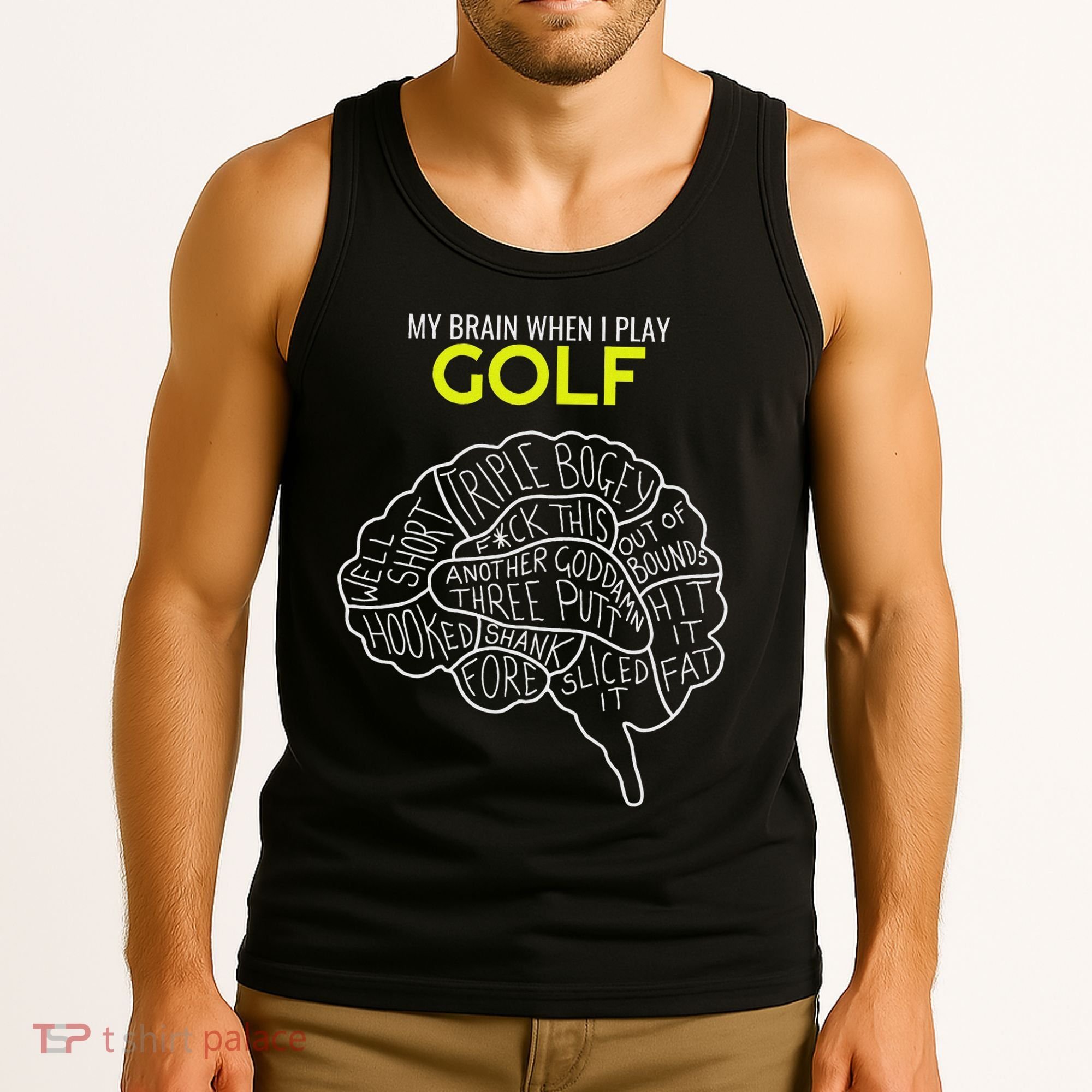 Funny Golf Joke Frustrated Angry Rubbish Golfer Dad Golfing Tank Top