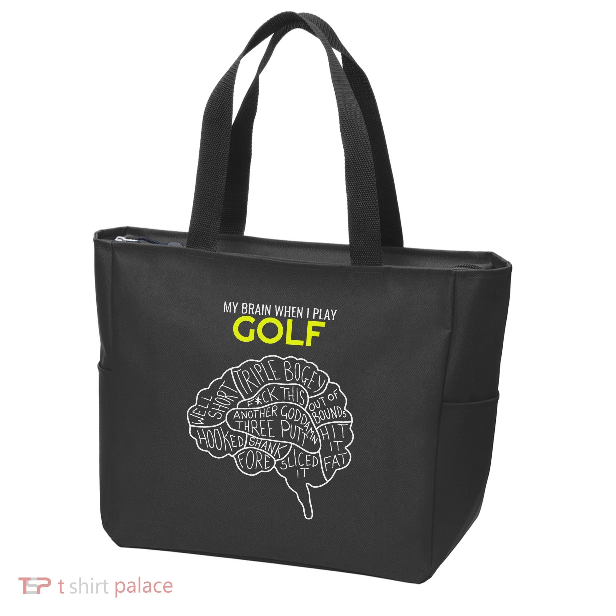 Funny Golf Joke Frustrated Angry Rubbish Golfer Dad Golfing Tote Bag