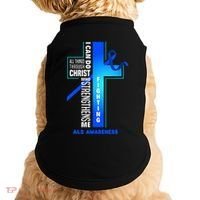 Faith God Jesus Christ Als Warrior Als Fighter Als Awareness Doggie Tank thumb 0