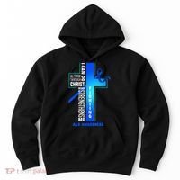 Faith God Jesus Christ Als Warrior Als Fighter Als Awareness Hoodie thumb 0