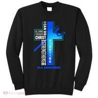 Faith God Jesus Christ Als Warrior Als Fighter Als Awareness Sweatshirt thumb 0