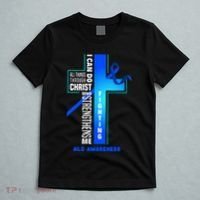 Faith God Jesus Christ Als Warrior Als Fighter Als Awareness T-Shirt thumb 5