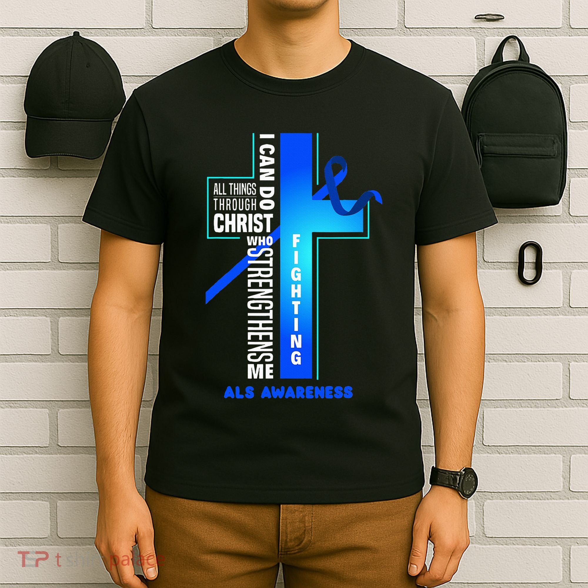 Faith God Jesus Christ Als Warrior Als Fighter Als Awareness T-Shirt