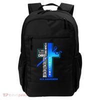 Faith God Jesus Christ Als Warrior Als Fighter Als Awareness Backpack thumb 0
