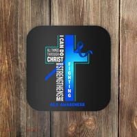 Faith God Jesus Christ Als Warrior Als Fighter Als Awareness Coaster thumb 0