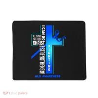 Faith God Jesus Christ Als Warrior Als Fighter Als Awareness Mousepad thumb 0