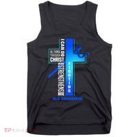 Faith God Jesus Christ Als Warrior Als Fighter Als Awareness Tank Top thumb 0