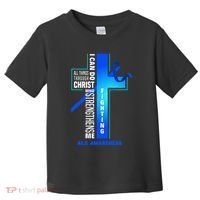 Faith God Jesus Christ Als Warrior Als Fighter Als Awareness Toddler T-Shirt thumb 0