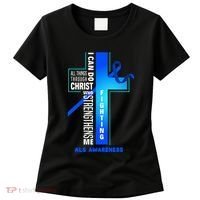 Faith God Jesus Christ Als Warrior Als Fighter Als Awareness Women's T-Shirt thumb 0