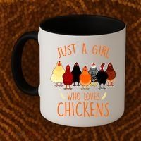 Funny Gift Just A Girl Who Loves Chickens Coffee Mug thumb 2