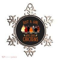 Funny Gift Just A Girl Who Loves Chickens Ornament thumb 0