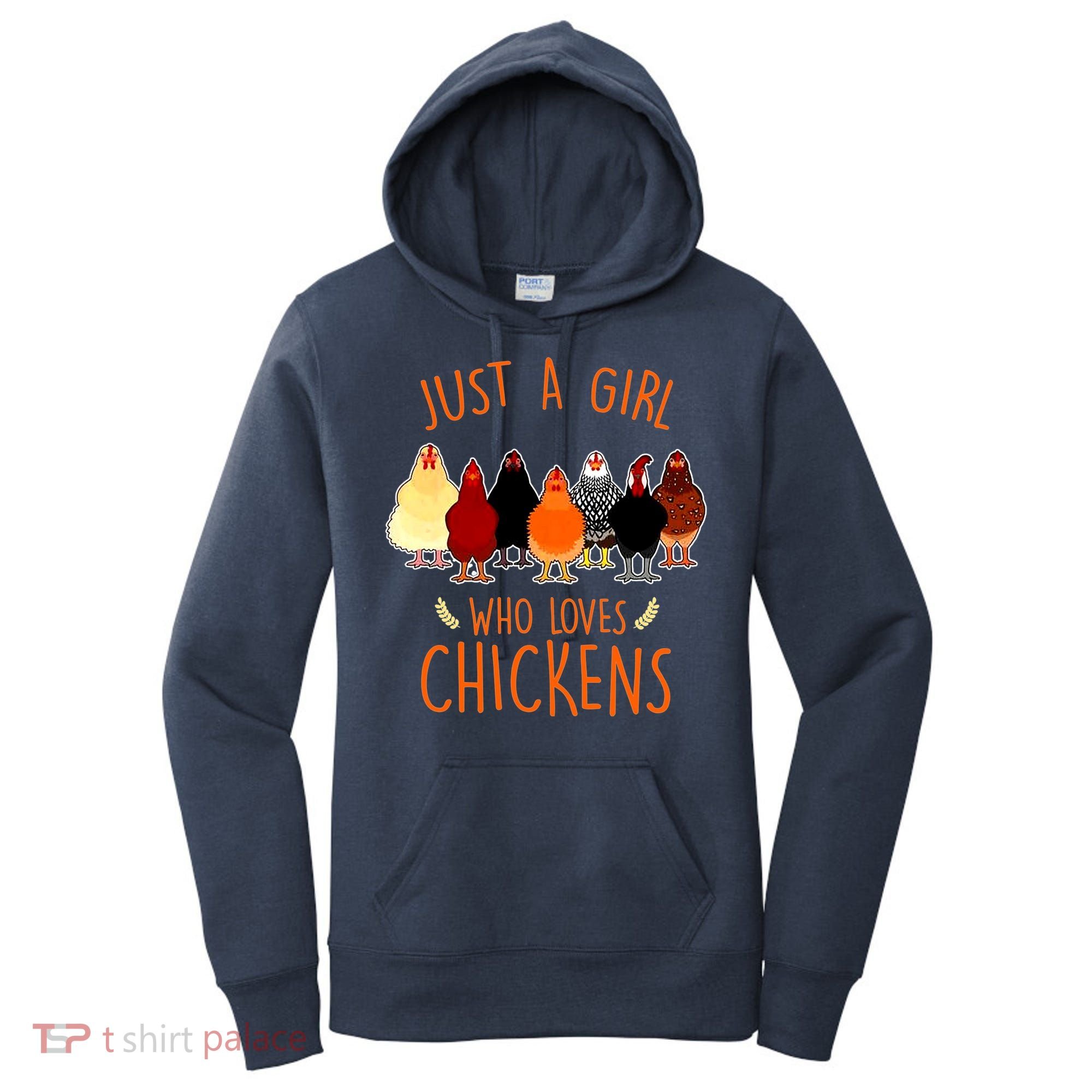 Funny Gift Just A Girl Who Loves Chickens Women's Hoodie