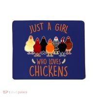 Funny Gift Just A Girl Who Loves Chickens Mousepad thumb 0