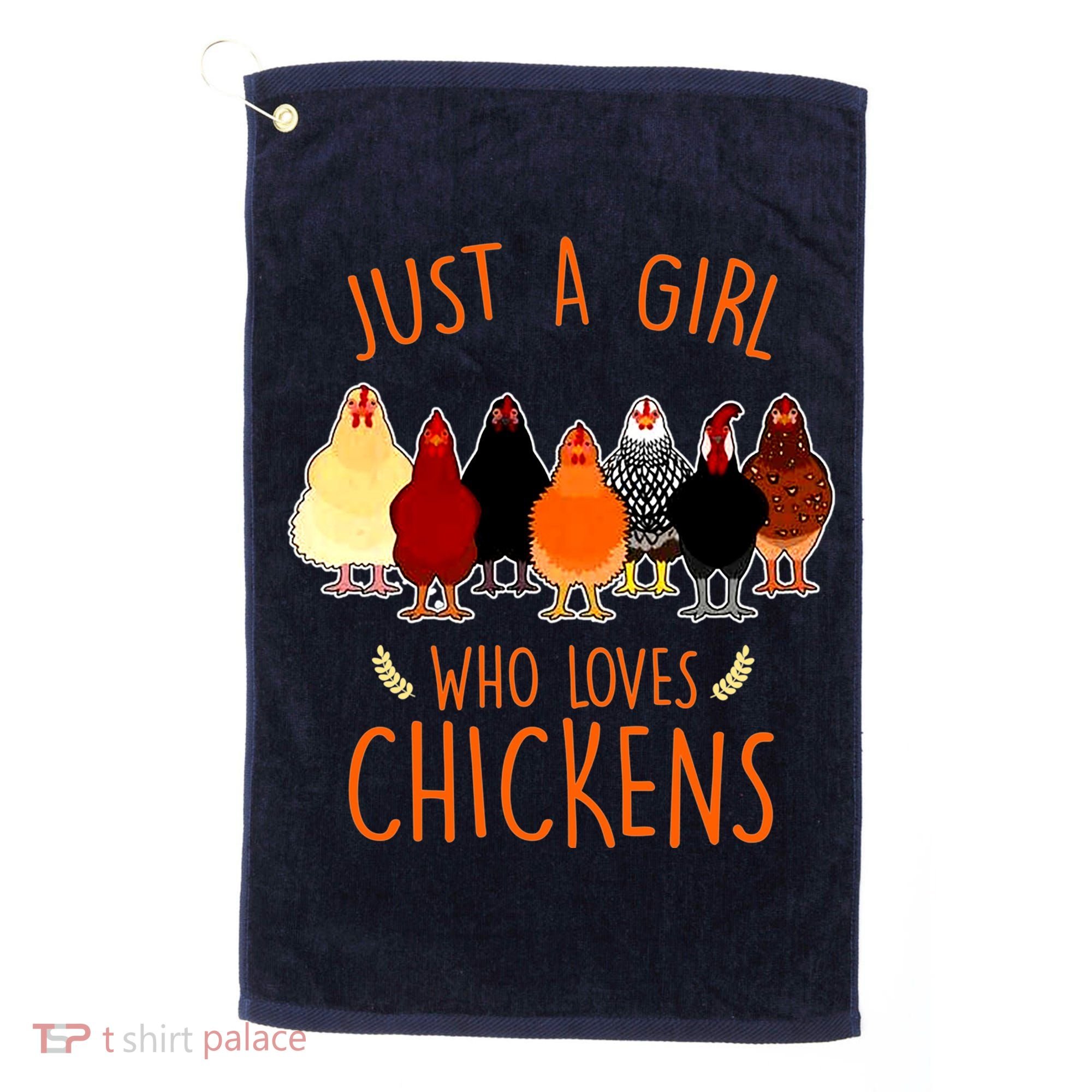 Funny Gift Just A Girl Who Loves Chickens Golf Towel