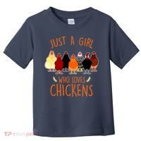 Funny Gift Just A Girl Who Loves Chickens Toddler T-Shirt thumb 0