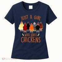 Funny Gift Just A Girl Who Loves Chickens Women's T-Shirt thumb 0