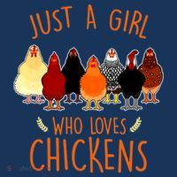 Funny Gift Just A Girl Who Loves Chickens Women's T-Shirt thumb 6