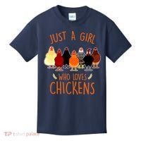 Funny Gift Just A Girl Who Loves Chickens Kids T-Shirt thumb 0