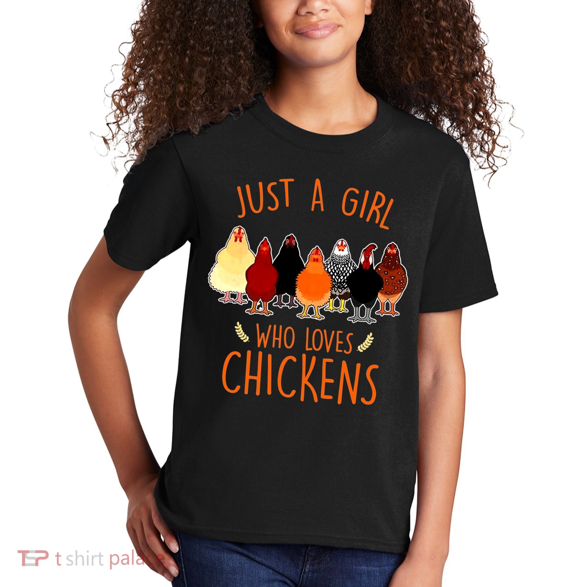 Funny Gift Just A Girl Who Loves Chickens Kids T-Shirt