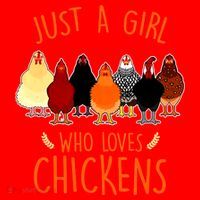 Funny Gift Just A Girl Who Loves Chickens Santa Hat thumb 1