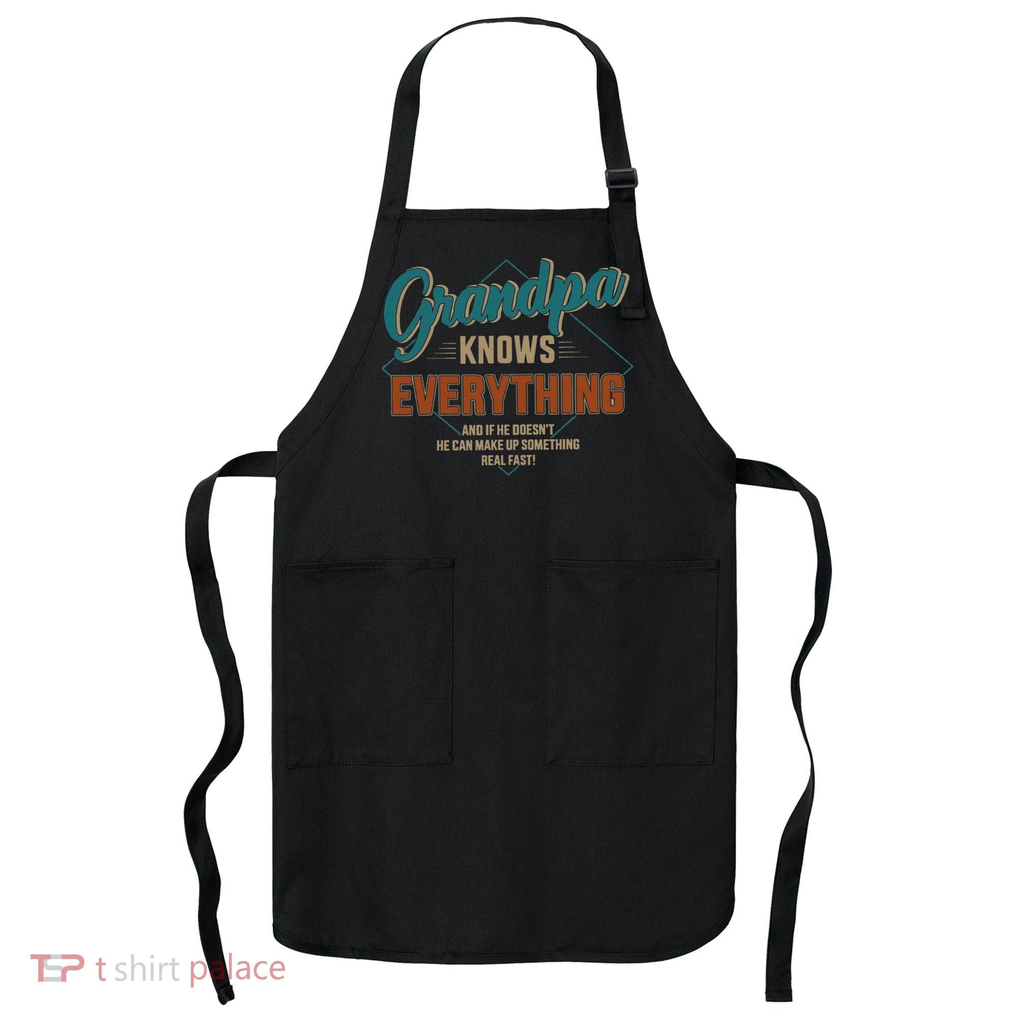 Funny grandpa knows everything for father's day Apron