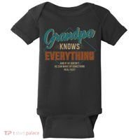 Funny grandpa knows everything for father's day Baby Bodysuit thumb 0