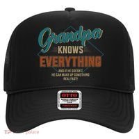 Funny grandpa knows everything for father's day Hat thumb 0