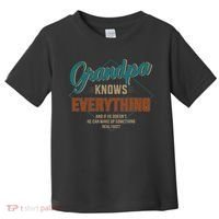 Funny grandpa knows everything for father's day Toddler T-Shirt thumb 0