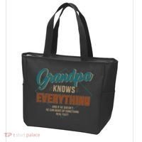 Funny grandpa knows everything for father's day Tote Bag thumb 3