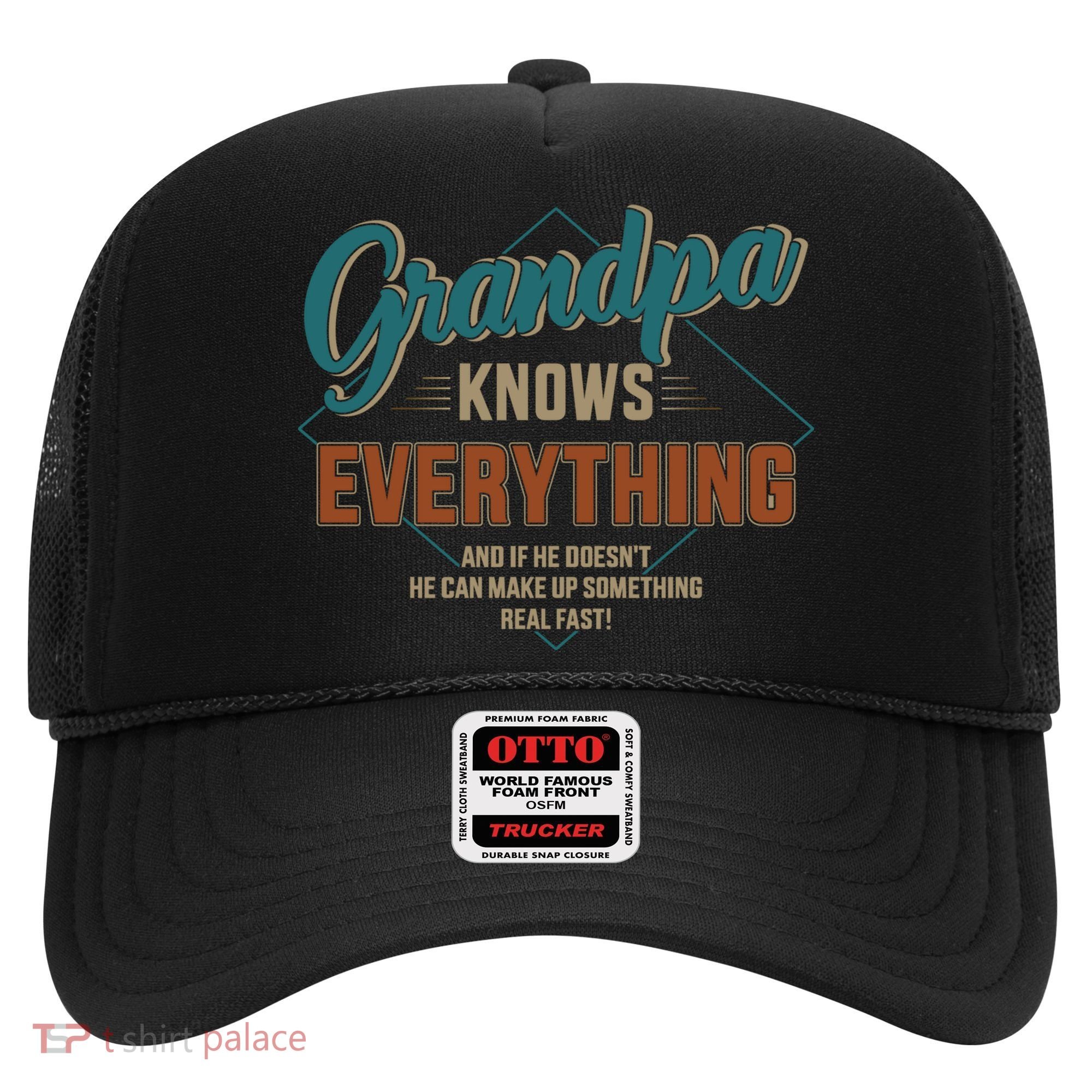 Funny Grandpa Knows Everything For Father's Day Gift Hat