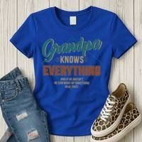 Funny Grandpa Knows Everything For Father's Day Gift Women's T-Shirt thumb 3