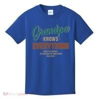 Funny Grandpa Knows Everything For Father's Day Gift Kids T-Shirt thumb 0