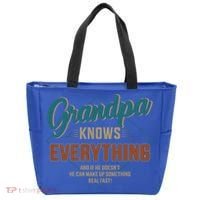 Funny Grandpa Knows Everything For Father's Day Gift Tote Bag thumb 0