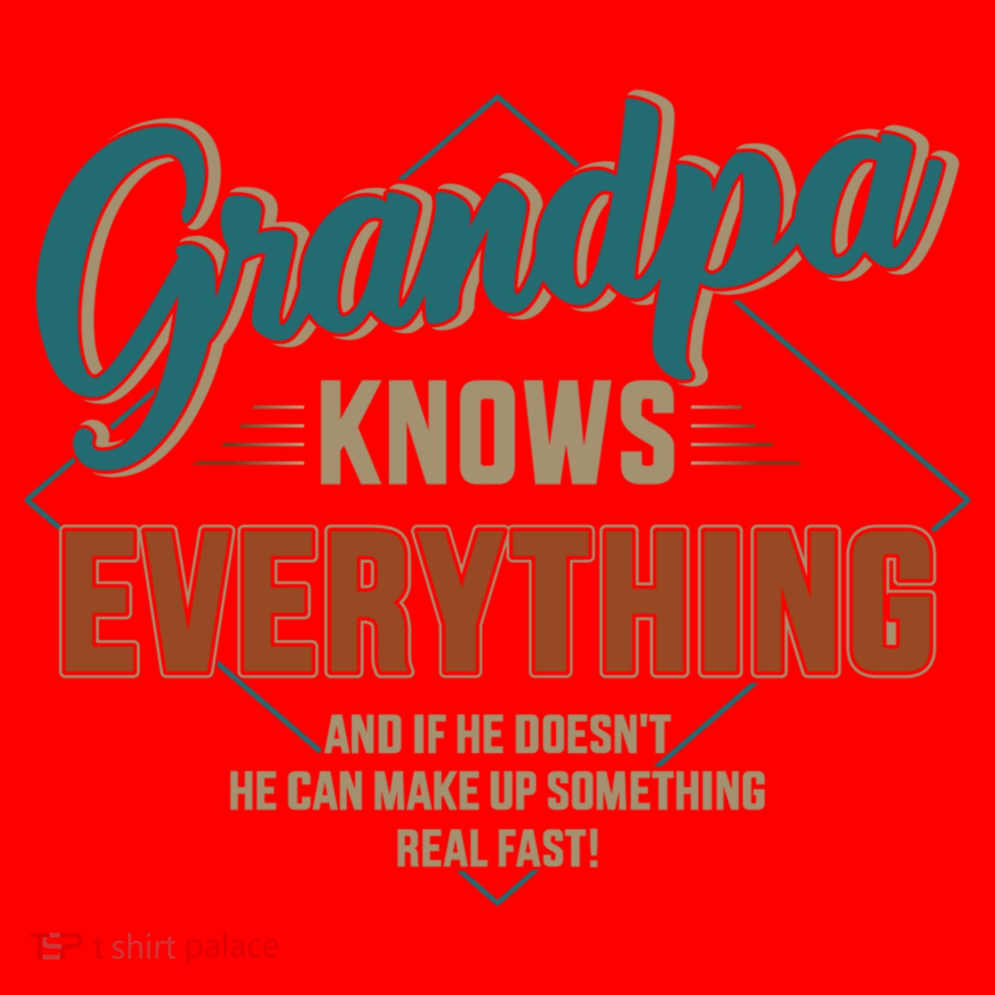 Funny Grandpa Knows Everything For Father's Day Gift Santa Hat