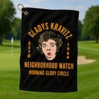 Funny Gladys Kravitz Neighborhood Watch Unisex Golf Towel thumb 1