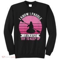 Funny Girl Kayak Retro Kayaking Paddling For Women Sweatshirt thumb 0