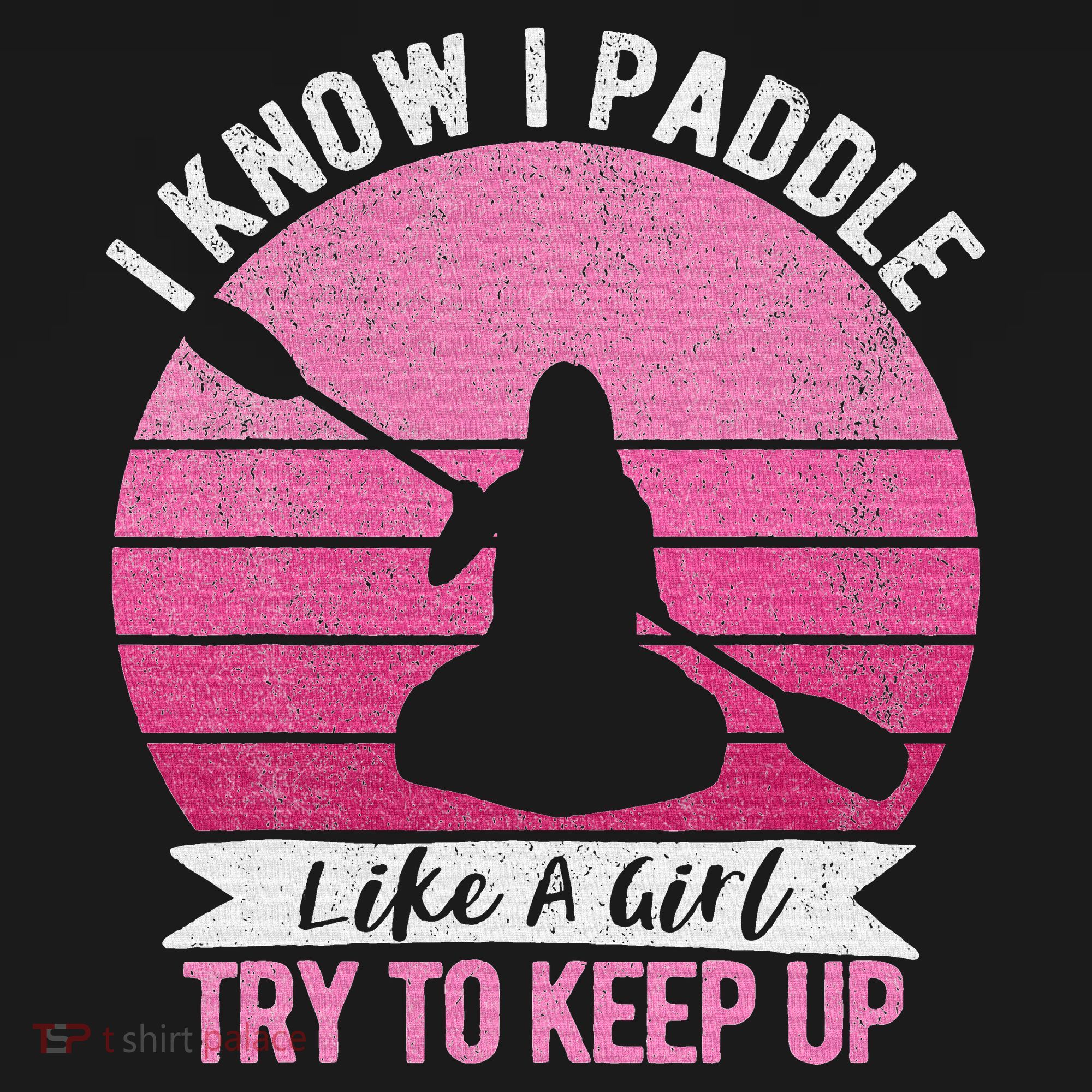 Funny Girl Kayak Retro Kayaking Paddling For Women T-Shirt