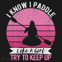Funny Girl Kayak Retro Kayaking Paddling For Women Women's Hoodie thumb 2