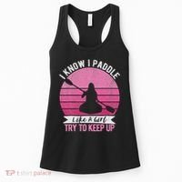 Funny Girl Kayak Retro Kayaking Paddling For Women Women's Tank Top thumb 0