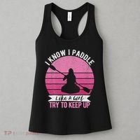 Funny Girl Kayak Retro Kayaking Paddling For Women Women's Tank Top thumb 3